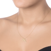 COLAR HSTERN MY COLLECTION LOVE BIRDS COM DIAMANTE EM OURO