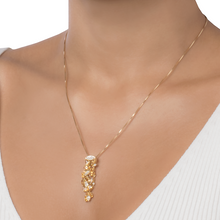 PINGENTE VIVARA COM DIAMANTES E CITRINO EM OURO