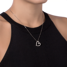 PINGENTE VIVARA CORAÇÃO DE DIAMANTES EM OURO BRANCO