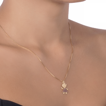 PINGENTE MONTE CARLO MENINA COM RUBI EM OURO