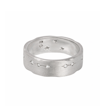 ALIANÇA HSTERN CODE EM OURO BRANCO E DIAMANTE