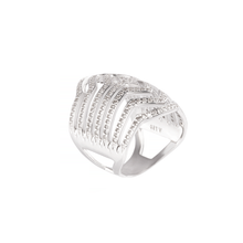 ANEL VIVARA DE DIAMANTES EM OURO BRANCO