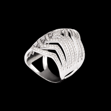 ANEL VIVARA DE DIAMANTES EM OURO BRANCO