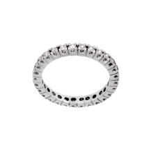 ALIANÇA INTEIRA DE DIAMANTES EM OURO BRANCO