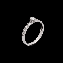 SOLITÁRIO HSTERN STERN NOBLE EM OURO BRANCO COM DIAMANTE