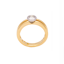 SOLITÁRIO HSTERN NINA COM DIAMANTE EM OURO AMARELO E OURO BRANCO