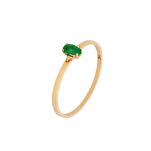 ANEL MONTE CARLO INTENSE GOTA DE ESMERALDA COM DIAMANTES EM OURO