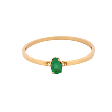 ANEL MONTE CARLO INTENSE GOTA DE ESMERALDA COM DIAMANTES EM OURO