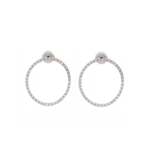 BRINCO VIVARA ARGOLA GRÉCIA COM DIAMANTES EM OURO BRANCO