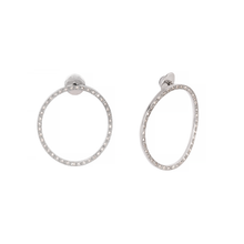 BRINCO VIVARA ARGOLA GRÉCIA COM DIAMANTES EM OURO BRANCO