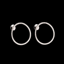 BRINCO VIVARA ARGOLA GRÉCIA COM DIAMANTES EM OURO BRANCO