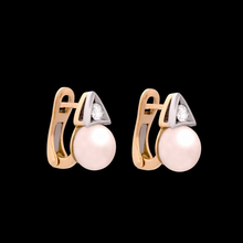 BRINCO HSTERN COM PÉROLA E DIAMANTE EM OURO BRANCO E AMARELO