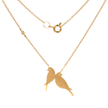 COLAR HSTERN MY COLLECTION LOVE BIRDS COM DIAMANTE EM OURO