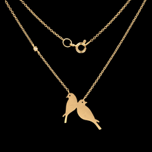 COLAR HSTERN MY COLLECTION LOVE BIRDS COM DIAMANTE EM OURO