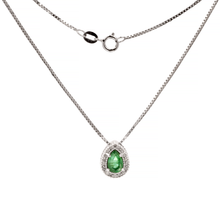 COLAR VIVARA CLASSIC ORIENTAL COM GOTA DE ESMERALDA E DIAMANTES EM OURO BRANCO