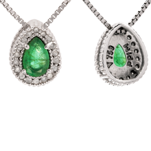 COLAR VIVARA CLASSIC ORIENTAL COM GOTA DE ESMERALDA E DIAMANTES EM OURO BRANCO