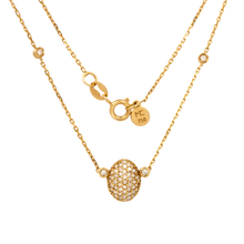 COLAR MONTE CARLO PAVÊ COM DIAMANTES EM OURO