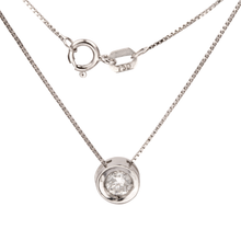 COLAR PONTO DE LUZ DE DIAMANTE EM OURO BRANCO