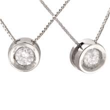 COLAR PONTO DE LUZ DE DIAMANTE EM OURO BRANCO