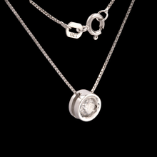 COLAR PONTO DE LUZ DE DIAMANTE EM OURO BRANCO