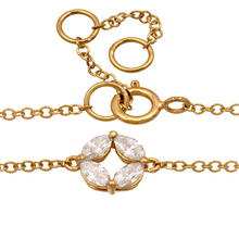 PULSEIRA EM OURO COM DIAMANTES NAVETE