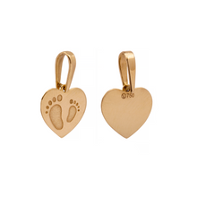 PINGENTE VIVARA CORAÇÃO COM PÉ DE BEBÊ EM OURO