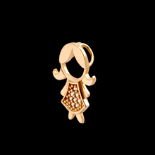 PINGENTE VIVARA MENINA MAMA COM DIAMANTES EM OURO