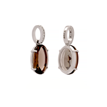 PINGENTE VIVARA CHAGALL COM QUARTZO FUMÊ EM OURO BRANCO