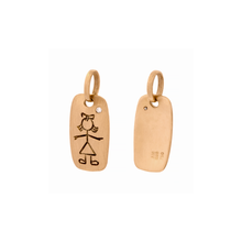 PINGENTE HSTERN MEDALHA MENINA COM DIAMANTE EM OURO