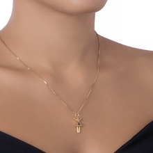 PINGENTE ANTONIO BERNARDO GIRL COM PEDRA DE CITRINO EM OURO