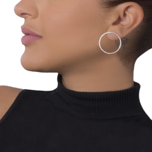 BRINCO VIVARA ARGOLA GRÉCIA COM DIAMANTES EM OURO BRANCO