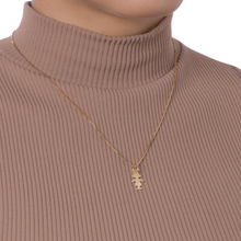 PINGENTE HSTERN MENINA COM DIAMANTE EM OURO